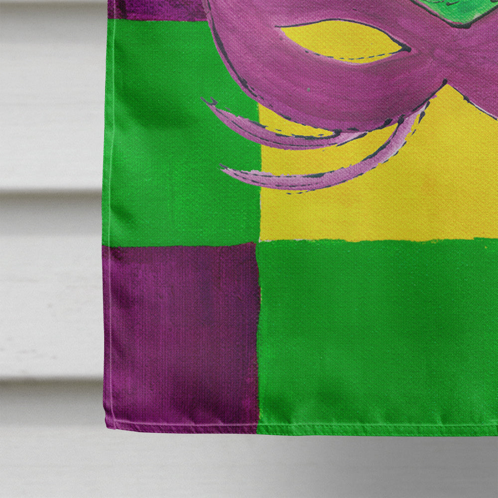 Mardi Gras Blonde Mermad with Mask House Flag 28x40 Porch Sleeve Pole Decorative Outside Yard Banner Artwork Wall Hanging, Polyester
