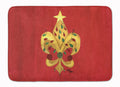 Christmas Tree Fleur de lis with lights Memory Foam Kitchen Mat Machine Washable Anti-Fatigue Cushion Comfort Bath or Kitchen Rug