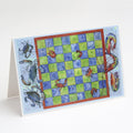 Crab and Shrimp Checkerboard Greeting Cards Pack of 8 Blank Cards with Envelopes Whimsical A7 Size 5x7