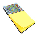 Crab and Shrimp Checkerboard Watercolor Sticky Note Holder Refillable Dispenser Desk Accessory 3x3 Pad Gift