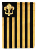 Black Gold Fleur de lis Nation House Flag 28x40 Porch Sleeve Pole Decorative Outside Yard Banner Artwork Wall Hanging, Polyester