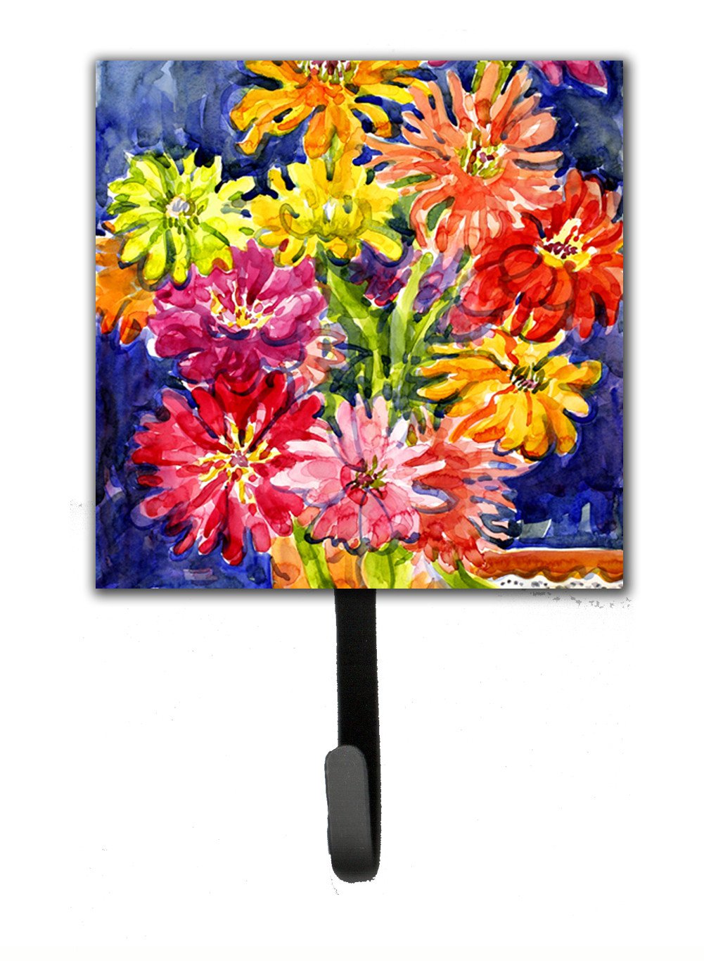 Flower - Gerber Daisies Leash or Key Holder Wall Hooks, Key Hooks Holder, Coat Rack Wall Mount, Coat Hooks, Hooks for Hanging Keys, Towels, Aprons, Leashes