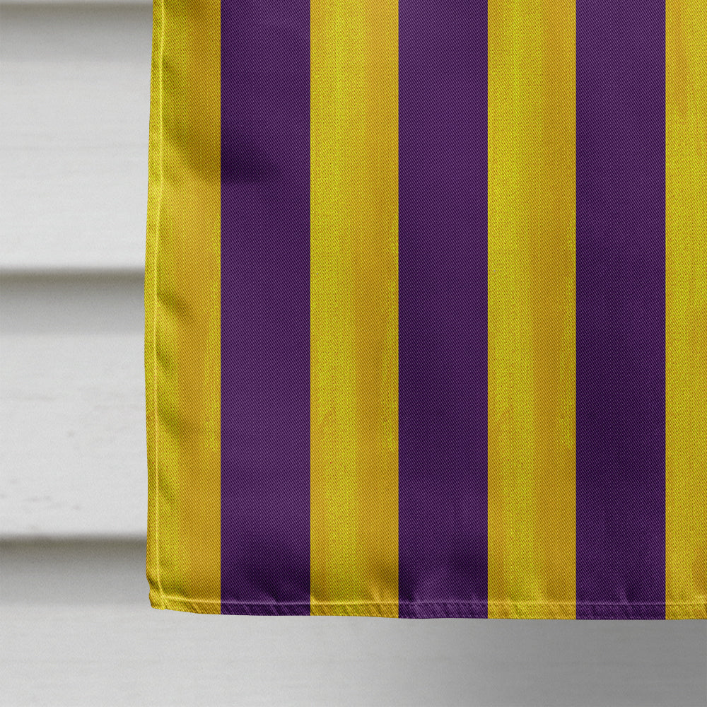 Purple and Gold Fleur de lis House Flag 28x40 Porch Sleeve Pole Decorative Outside Yard Banner Artwork Wall Hanging, Polyester
