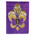 Tiger Football Fleur de lis House Flag 28x40 Porch Sleeve Pole Decorative Outside Yard Banner Artwork Wall Hanging, Polyester