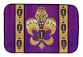 Tiger Football Fleur de lis Dish Drying Mat Absorbent Dish Drying Mat Pad for Kitchen Counter Dish Drainer Mat for Countertop, 14 x 21", Multicolor