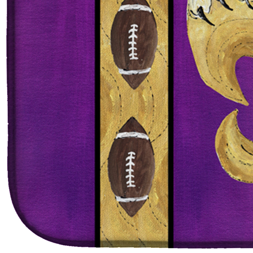 Tiger Football Fleur de lis Dish Drying Mat Absorbent Dish Drying Mat Pad for Kitchen Counter Dish Drainer Mat for Countertop, 14 x 21", Multicolor