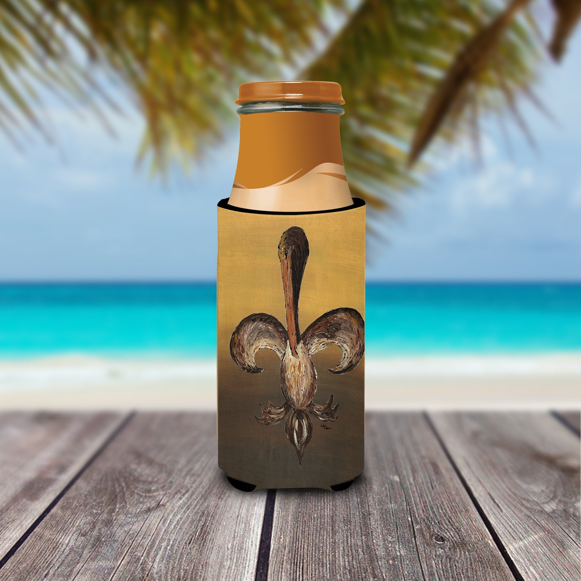 Pelican Slim Can Hugger , Insulated Foam Hugger for 12 oz Slim Cans, Beer Bottles & Water Bottles, Printed in USA