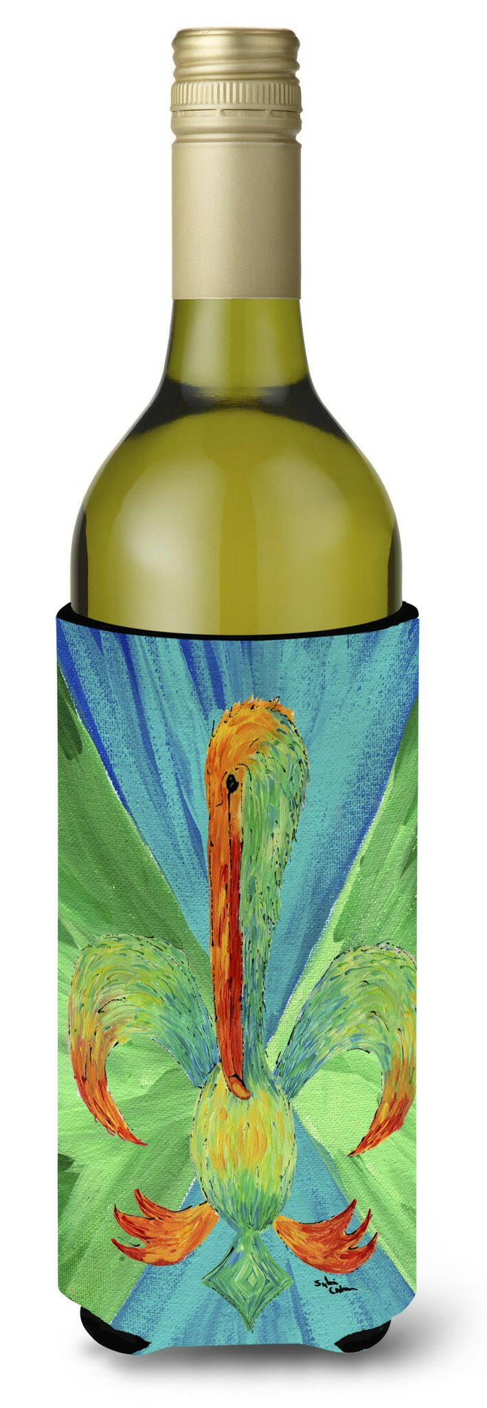 Pelican Wine Bottle Hugger Gift Sleeve for Standard 750 ml Bottles, Insulated Reusable Also Fits Mini Shot & Pint Bottles