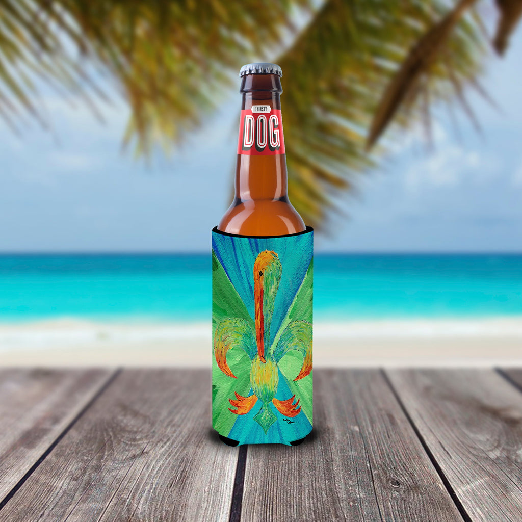 Pelican Slim Can Hugger , Insulated Foam Hugger for 12 oz Slim Cans, Beer Bottles & Water Bottles, Printed in USA