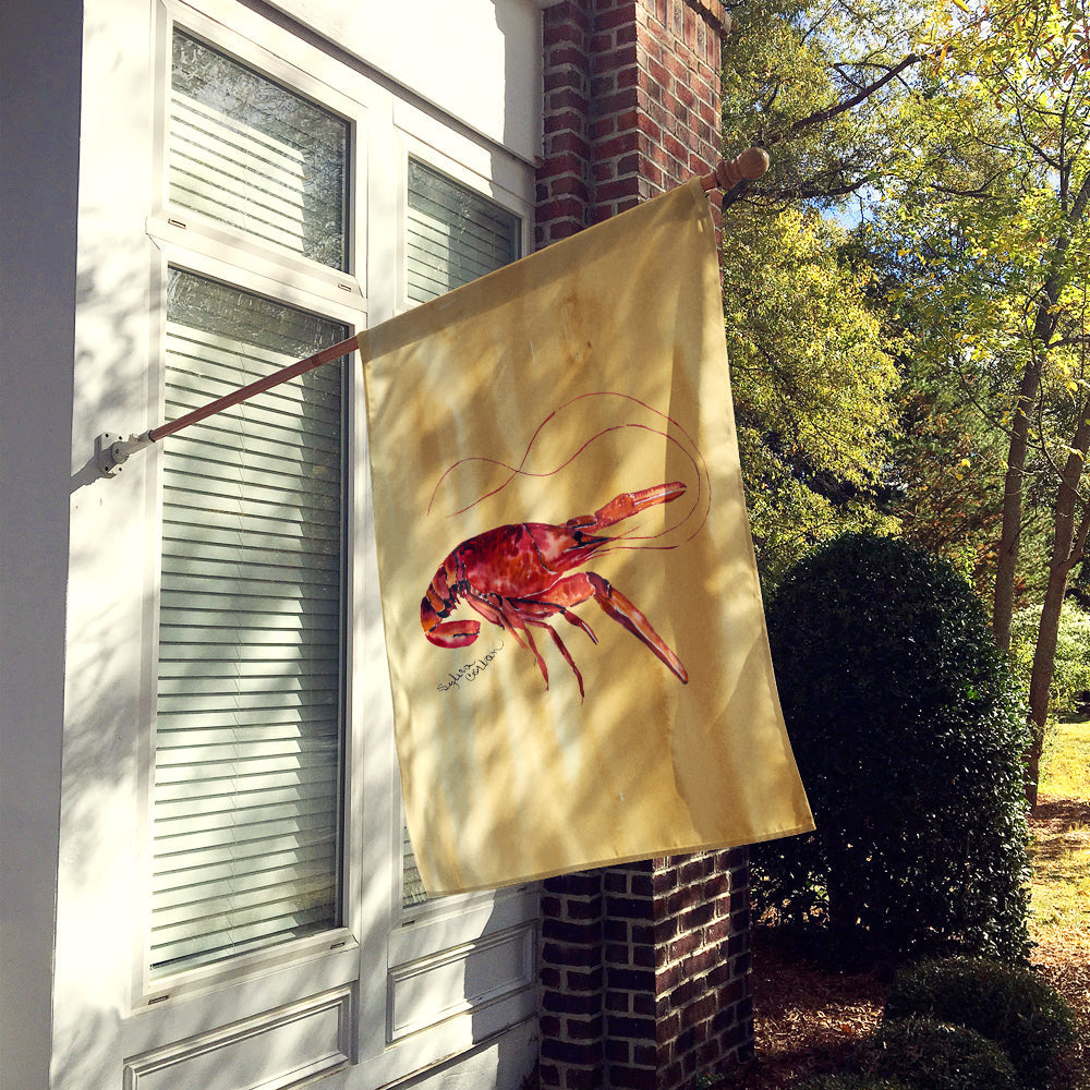 Sandy Beach Crawfish House Flag 28x40 Porch Sleeve Pole Decorative Outside Yard Banner Artwork Wall Hanging, Polyester