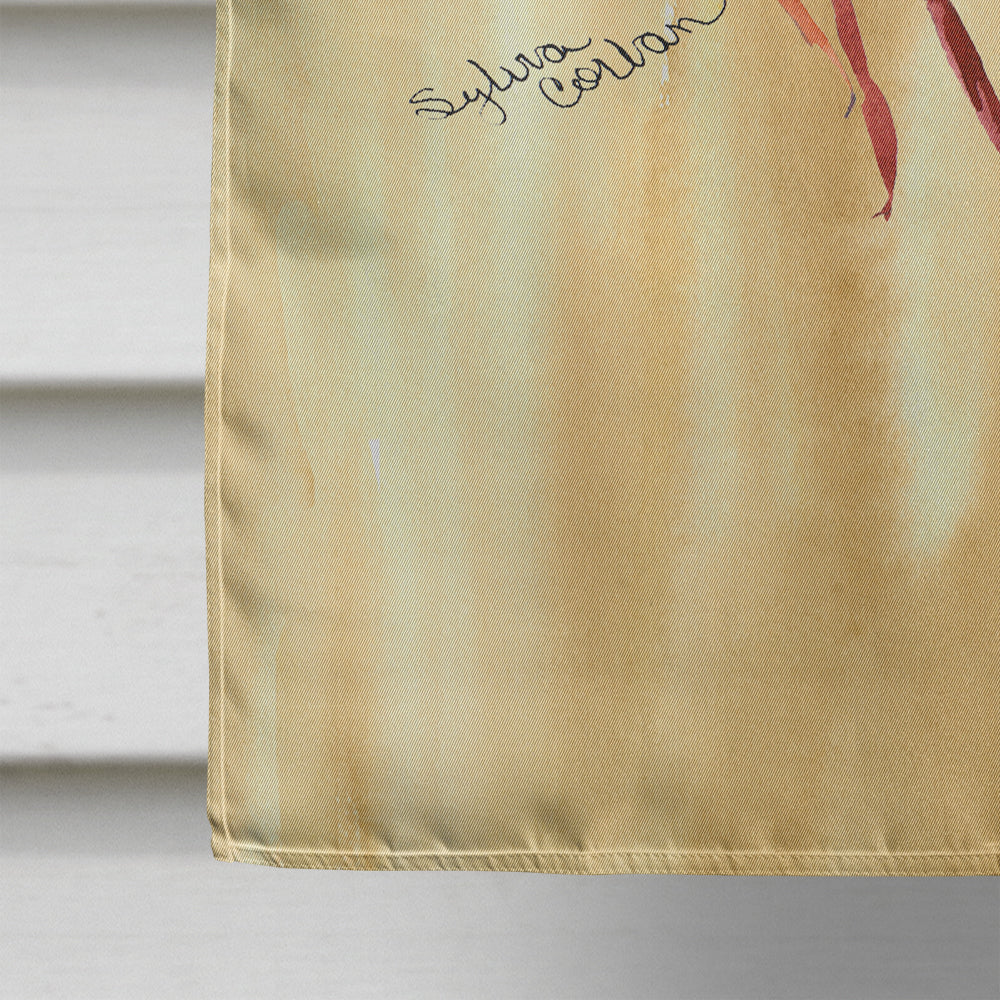 Sandy Beach Crawfish House Flag 28x40 Porch Sleeve Pole Decorative Outside Yard Banner Artwork Wall Hanging, Polyester
