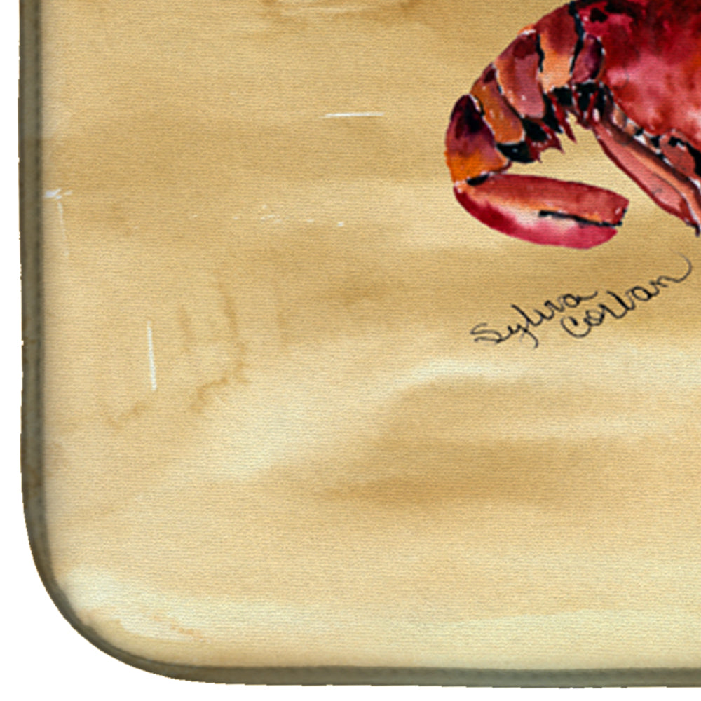 Sandy Beach Crawfish Dish Drying Mat Absorbent Dish Drying Mat Pad for Kitchen Counter Dish Drainer Mat for Countertop, 14 x 21", Multicolor
