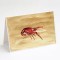 Sandy Beach Crawfish Greeting Cards Pack of 8 Blank Cards with Envelopes Whimsical A7 Size 5x7