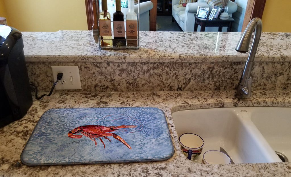 Crawfish Dish Drying Mat Absorbent Dish Drying Mat Pad for Kitchen Counter Dish Drainer Mat for Countertop, 14 x 21", Multicolor