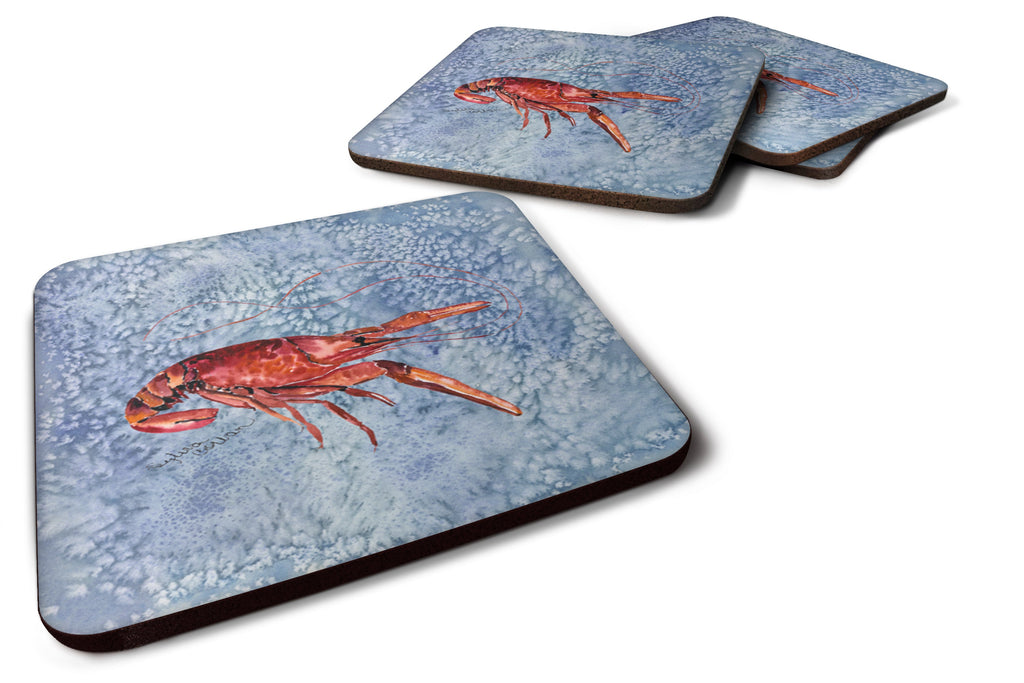 Crawfish Foam Coasters Set of 4 Cup Coasters for Indoor Outdoor, Tabletop Protection, Anti Slip, Mouse pad Material