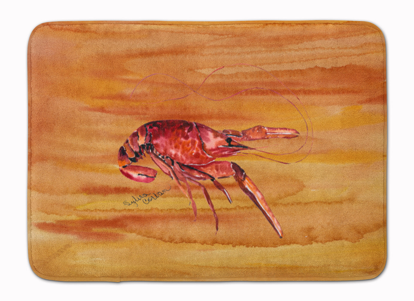 Crawfish Hot and Spicy Memory Foam Kitchen Mat Machine Washable Anti-Fatigue Cushion Comfort Bath or Kitchen Rug