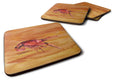 Crawfish Hot and Spicy Foam Coasters Set of 4 Cup Coasters for Indoor Outdoor, Tabletop Protection, Anti Slip, Mouse pad Material