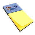 Brown Headed Mermaid on Blue Watercolor Sticky Note Holder Refillable Dispenser Desk Accessory 3x3 Pad Gift