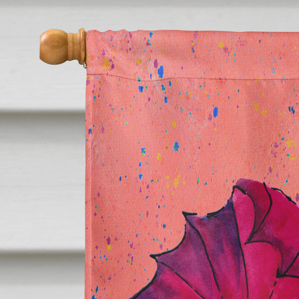 Black haired Mermaid on Red House Flag 28x40 Porch Sleeve Pole Decorative Outside Yard Banner Artwork Wall Hanging, Polyester