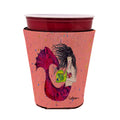 Black haired Mermaid on Red Red Cup Hugger Sleeve for 16–22 oz Party Cups, Insulated Foam Drink Holder for Iced Coffee, Tailgate & BBQ Reusable
