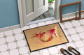 Red Headed Ginger Mermaid on Coral Doormat Indoor Outdoor 24H X 36W Front Door Mat Rugs for Entryway, Non Slip Washable Low Pile,