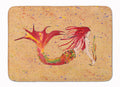 Red Headed Ginger Mermaid on Coral Memory Foam Kitchen Mat Machine Washable Anti-Fatigue Cushion Comfort Bath or Kitchen Rug