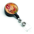 Red Headed Ginger Mermaid on Coral Retractable Badge Reel for Nurses ID Badge Holder with Clip Retractable Employee Badge Holder, Belt Clip