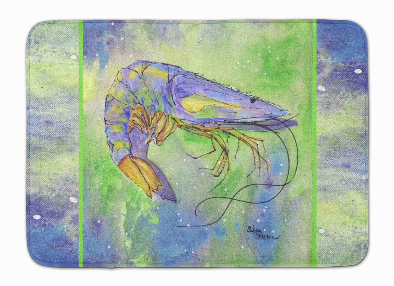 Shrimp Memory Foam Kitchen Mat Machine Washable Anti-Fatigue Cushion Comfort Bath or Kitchen Rug
