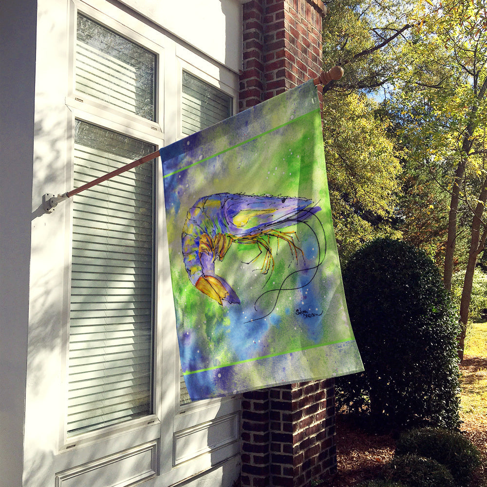 Shrimp House Flag 28x40 Porch Sleeve Pole Decorative Outside Yard Banner Artwork Wall Hanging, Polyester