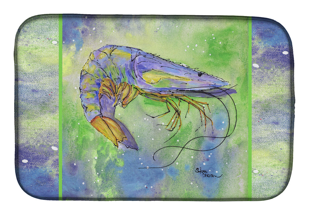 Shrimp Dish Drying Mat Absorbent Dish Drying Mat Pad for Kitchen Counter Dish Drainer Mat for Countertop, 14 x 21", Multicolor