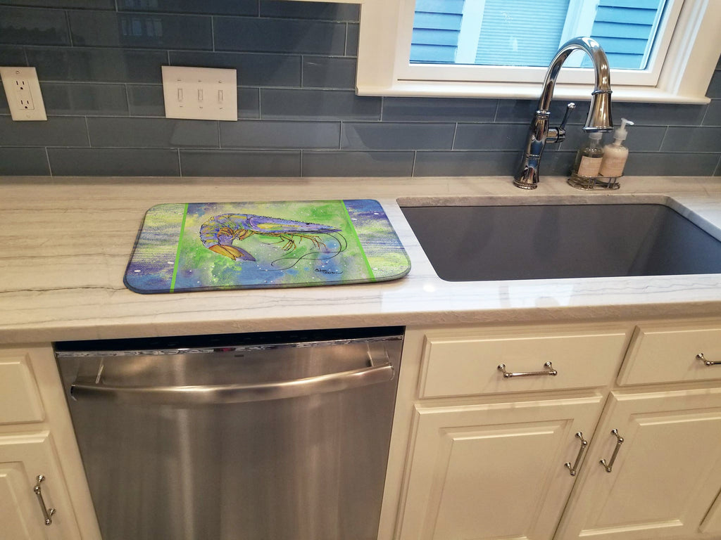 Shrimp Dish Drying Mat Absorbent Dish Drying Mat Pad for Kitchen Counter Dish Drainer Mat for Countertop, 14 x 21", Multicolor