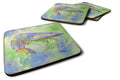 Shrimp Foam Coasters Set of 4 Cup Coasters for Indoor Outdoor, Tabletop Protection, Anti Slip, Mouse pad Material