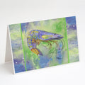 Shrimp Greeting Cards Pack of 8 Blank Cards with Envelopes Whimsical A7 Size 5x7