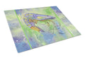 Shrimp Cutting Board Tempered Glass Kitchen Cutting Surface, Heat Resistant Chopping, Non-Slip Feet, Food Prep & Serving