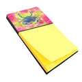 Blue Crab Bright Pink and Green Watercolor Sticky Note Holder Refillable Dispenser Desk Accessory 3x3 Pad Gift
