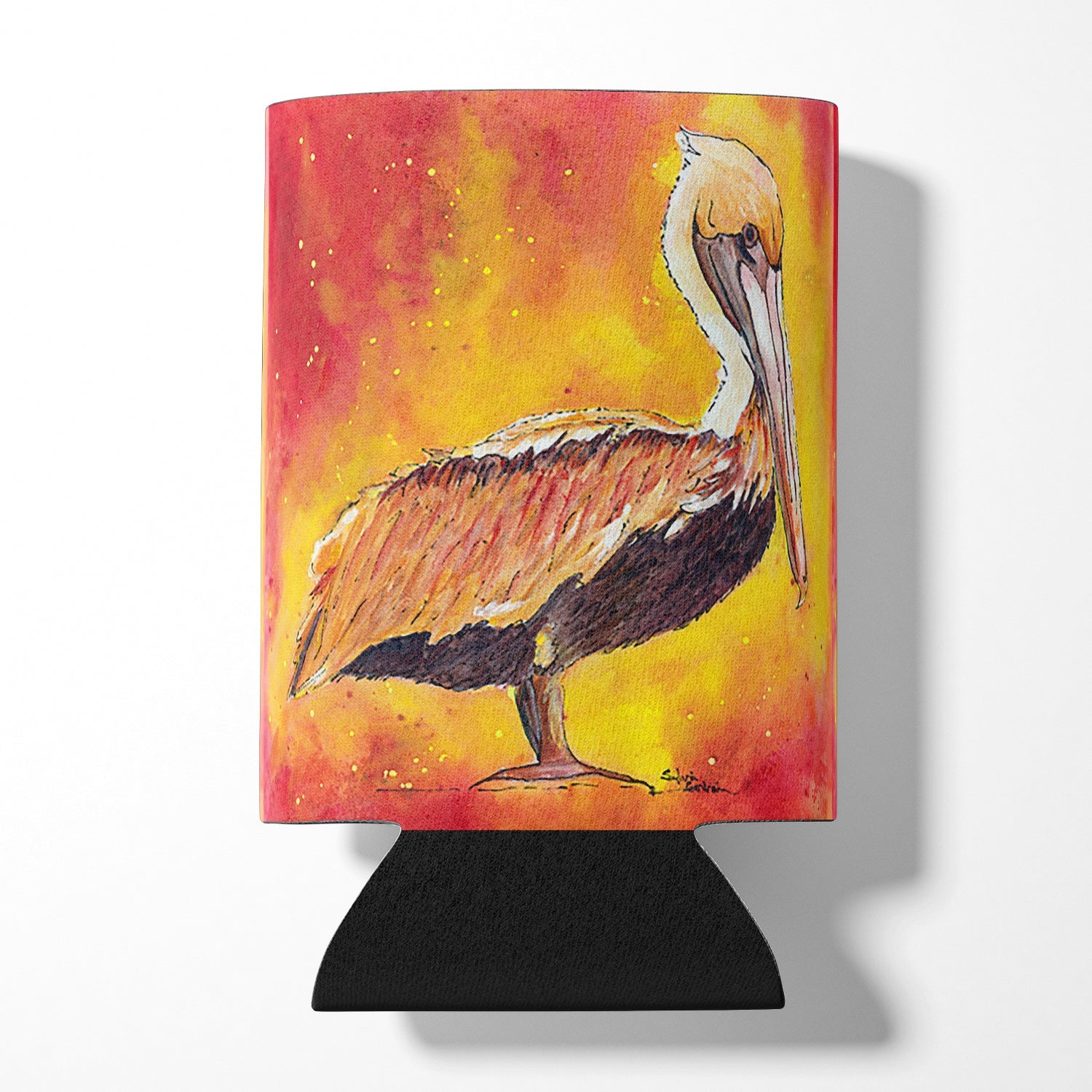 Brown Pelican Hot and Spicy Can or Bottle Hugger Cooler Sleeve for Standard 12 oz Cans, Insulated Foam Beer & Soda Can Hugger Reusable
