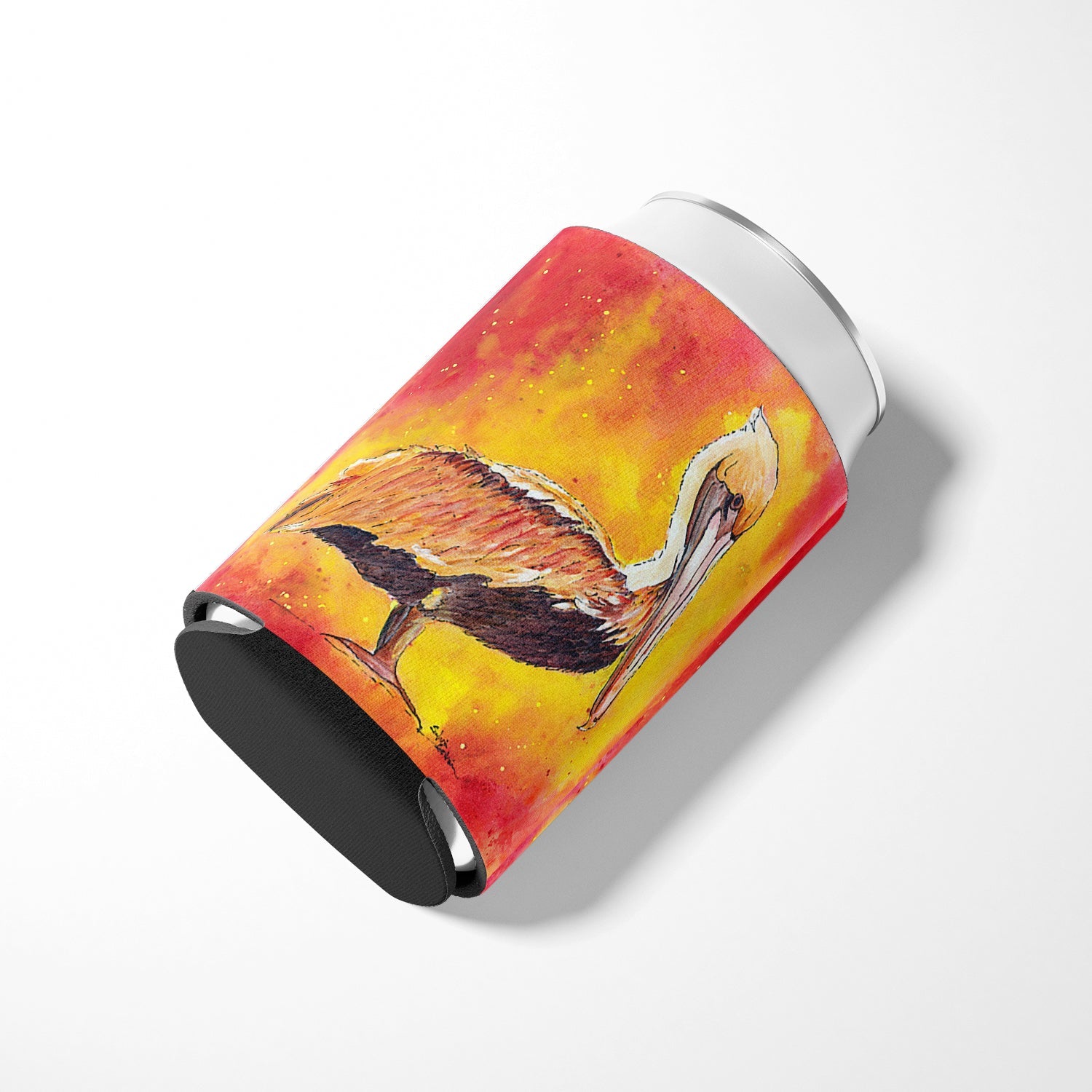 Brown Pelican Hot and Spicy Can or Bottle Hugger Cooler Sleeve for Standard 12 oz Cans, Insulated Foam Beer & Soda Can Hugger Reusable