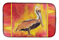 Brown Pelican Hot and Spicy Dish Drying Mat Absorbent Dish Drying Mat Pad for Kitchen Counter Dish Drainer Mat for Countertop, 14 x 21", Multicolor