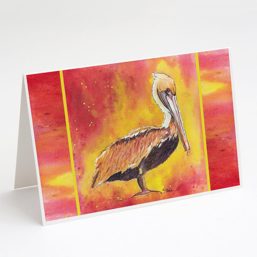 Brown Pelican Hot and Spicy Greeting Cards Pack of 8 Blank Cards with Envelopes Whimsical A7 Size 5x7