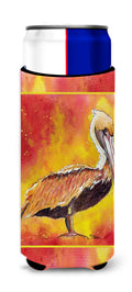 Brown Pelican Hot and Spicy Slim Can Hugger , Insulated Foam Hugger for 12 oz Slim Cans, Beer Bottles & Water Bottles, Printed in USA