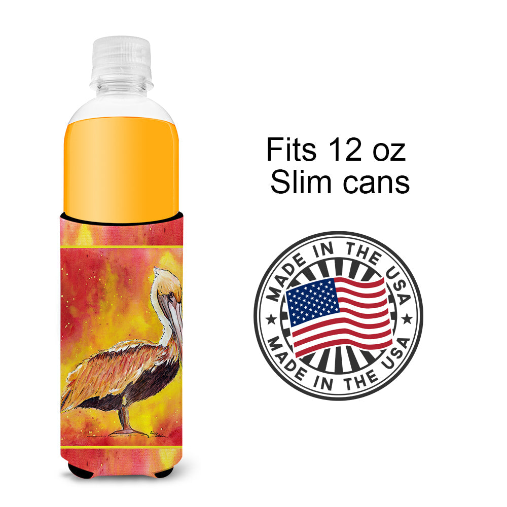 Brown Pelican Hot and Spicy Slim Can Hugger , Insulated Foam Hugger for 12 oz Slim Cans, Beer Bottles & Water Bottles, Printed in USA