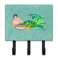 Black Haired Merman Leash or Key Holder Wall Hooks, Coat Rack Wall Mount, for Hanging Keys, Towels, Aprons, Leashes