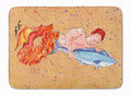 Red Headed Ginger Merman Memory Foam Kitchen Mat Machine Washable Anti-Fatigue Cushion Comfort Bath or Kitchen Rug