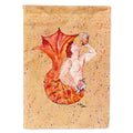Red Headed Ginger Merman House Flag 28x40 Porch Sleeve Pole Decorative Outside Yard Banner Artwork Wall Hanging, Polyester