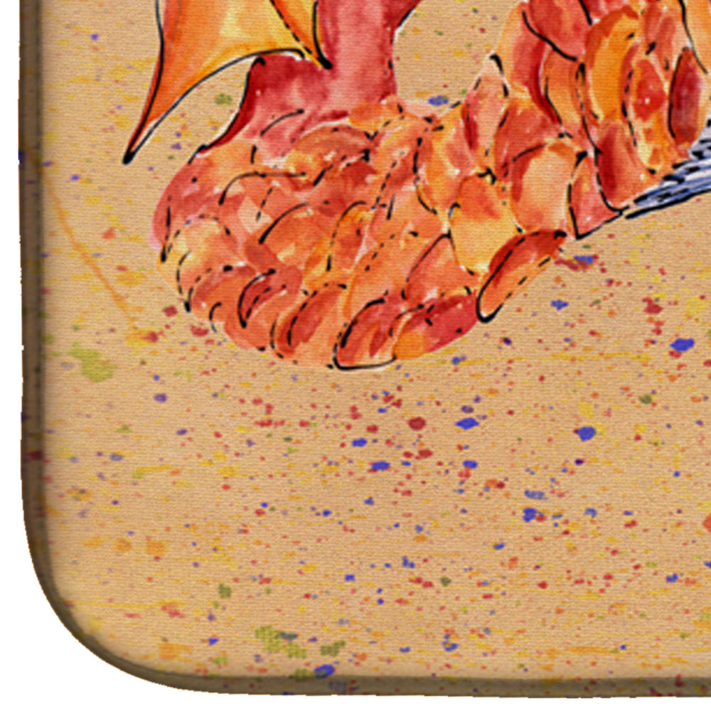 Red Headed Ginger Merman Dish Drying Mat Absorbent Dish Drying Mat Pad for Kitchen Counter Dish Drainer Mat for Countertop, 14 x 21", Multicolor