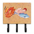 Red Headed Ginger Merman Leash or Key Holder Wall Hooks, Coat Rack Wall Mount, for Hanging Keys, Towels, Aprons, Leashes