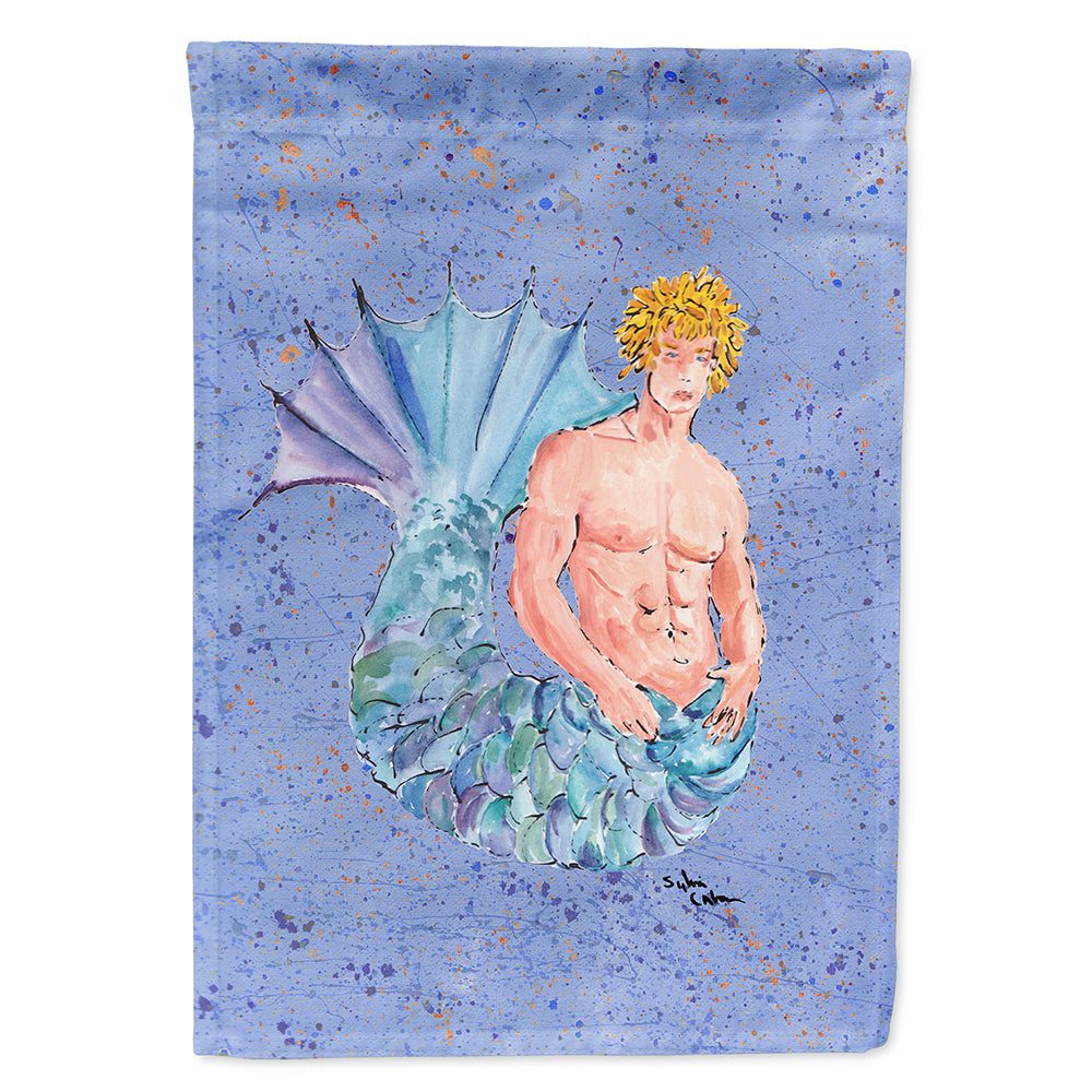 Blonde Merman House Flag 28x40 Porch Sleeve Pole Decorative Outside Yard Banner Artwork Wall Hanging, Polyester