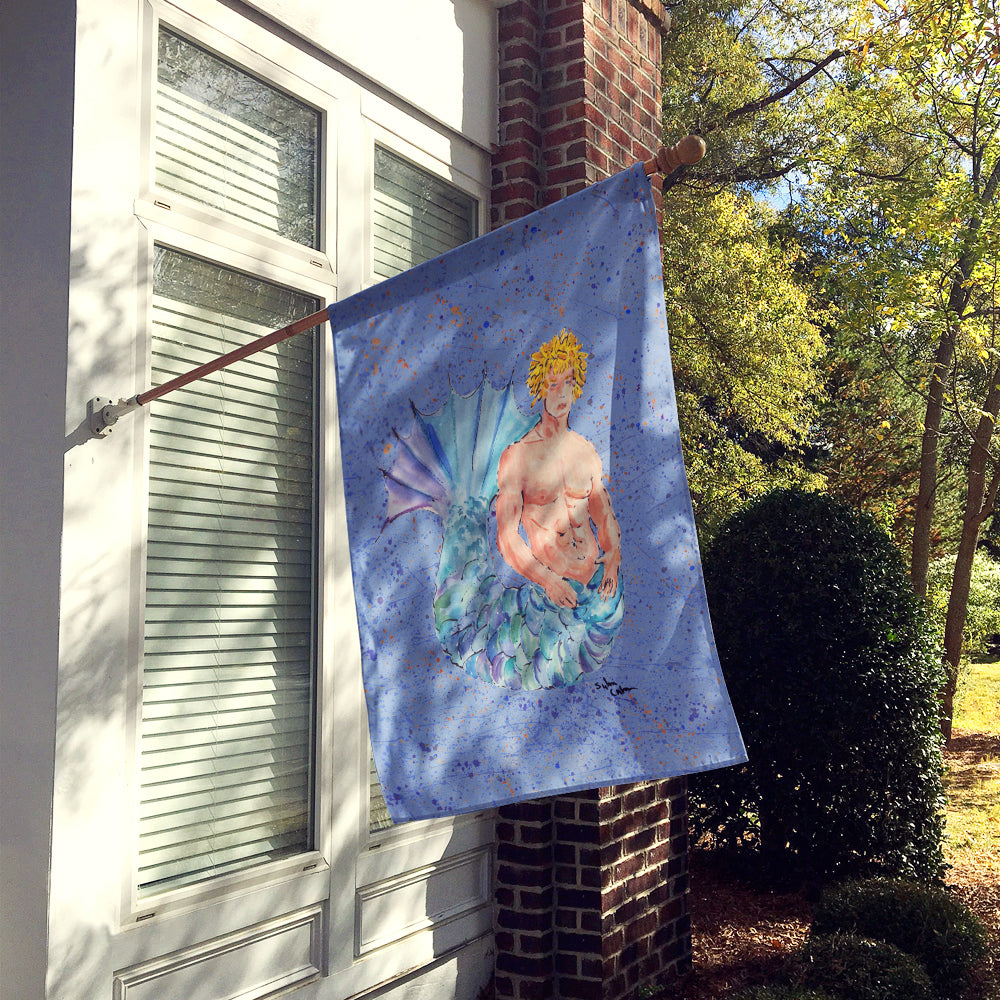 Blonde Merman House Flag 28x40 Porch Sleeve Pole Decorative Outside Yard Banner Artwork Wall Hanging, Polyester