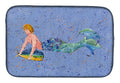 Blonde Merman Dish Drying Mat Absorbent Dish Drying Mat Pad for Kitchen Counter Dish Drainer Mat for Countertop, 14 x 21", Multicolor