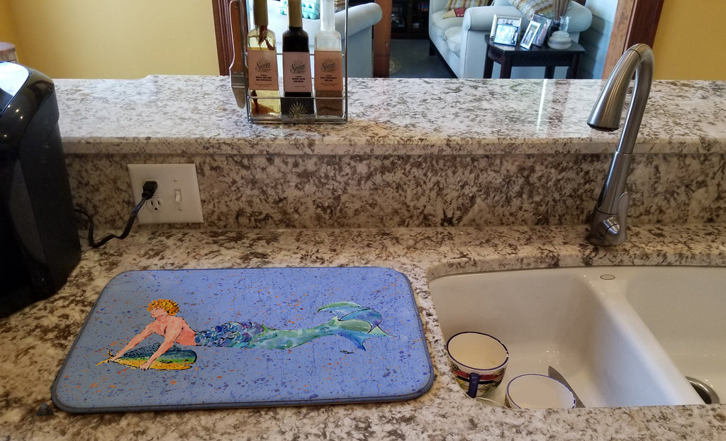 Blonde Merman Dish Drying Mat Absorbent Dish Drying Mat Pad for Kitchen Counter Dish Drainer Mat for Countertop, 14 x 21", Multicolor